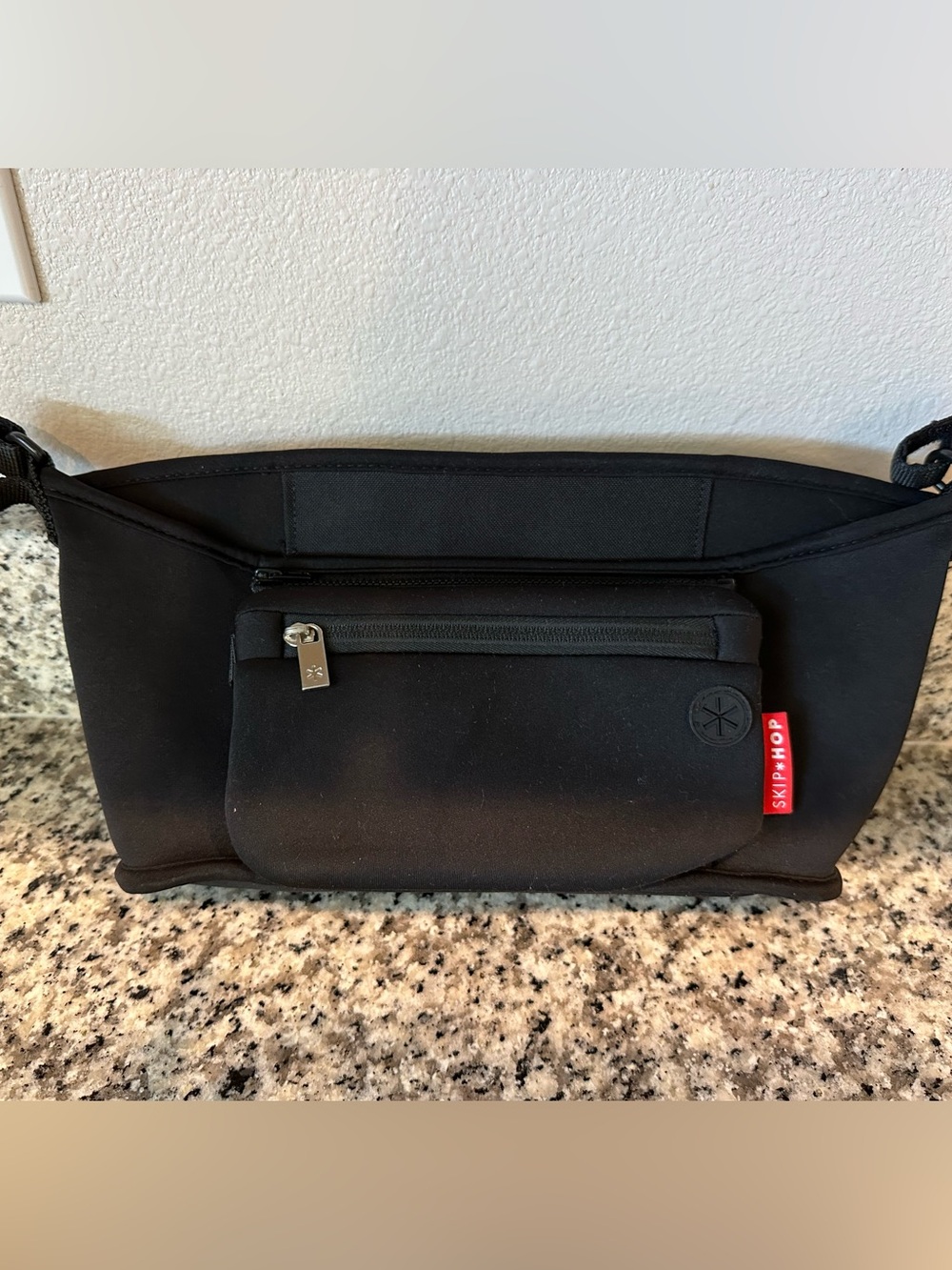 Skip Hop Black Waist Belt Bag with Front Zip Pocket